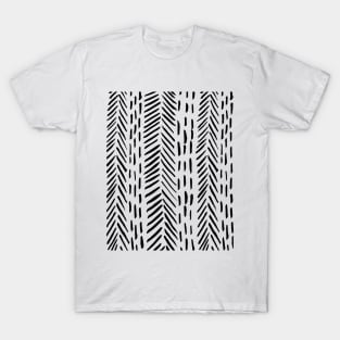 Abstract herringbone pattern - black T-Shirt